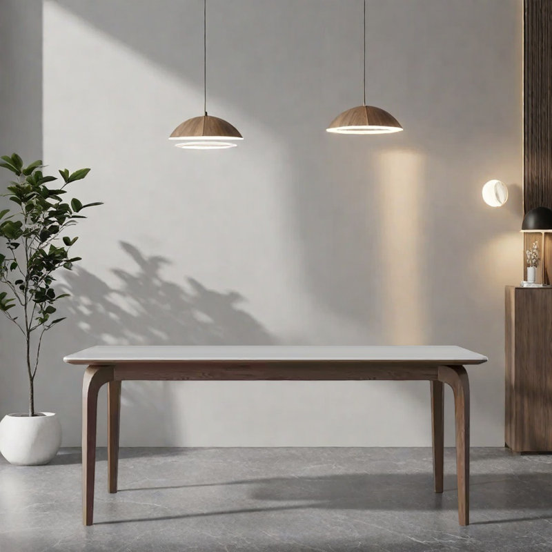 Petite table rectangulaire en bois massif, H 29,52 po x L 70,86 po x l 35,43 po