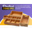 Bamboo 4 Compartment 2.5"H x 4"W x 17.5"D Drawer Organizer