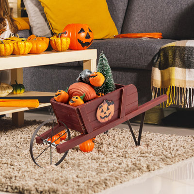 Anif Wood Wheelbarrow Planter