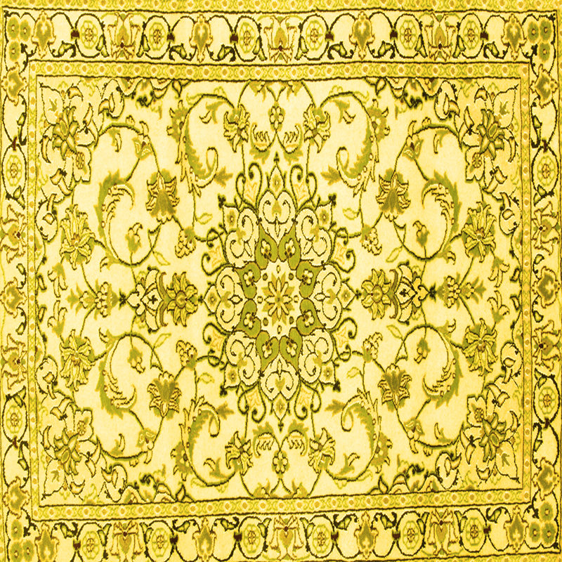 Marynn Washable Floral Indoor Rug, Square 5'