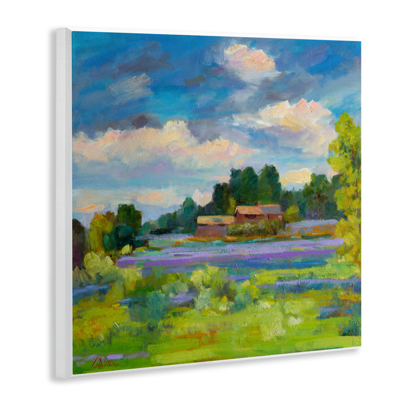 "Stupell Industries", art mural de paysage de campagne lavande par Alexi Fine