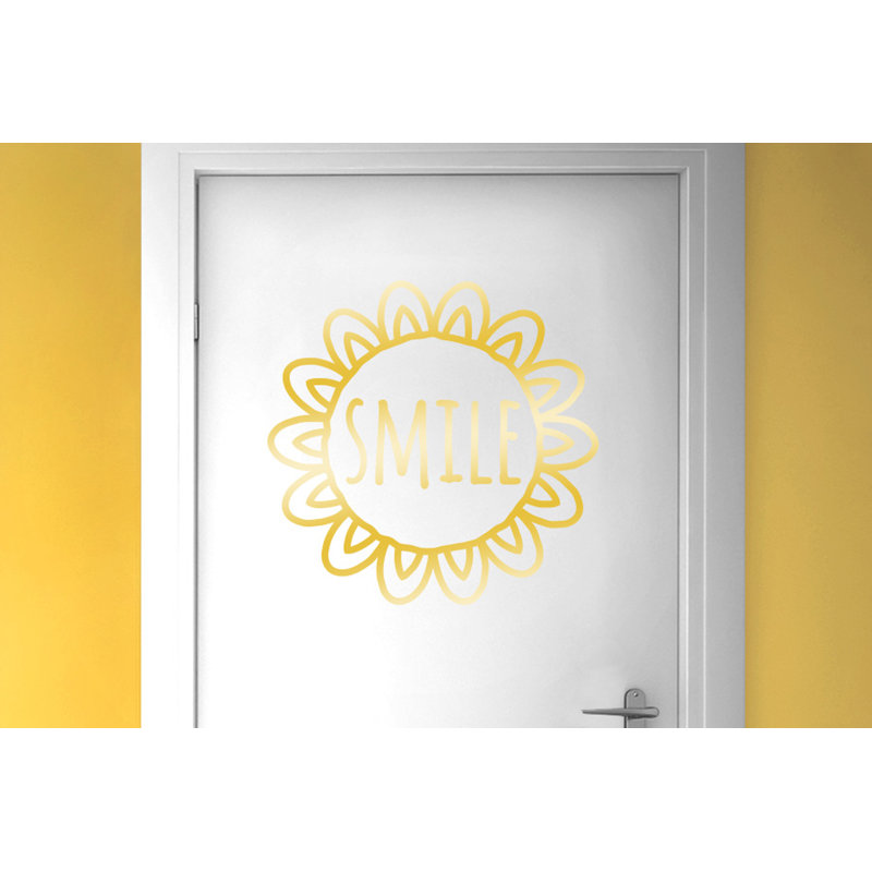 Plants & Flowers Wall Decal, Shiny Gold
