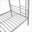 Structure de lit superposé simple au-dessus d'un lit simple en métal - Argent, silencieux, sans sommier, peu encombrant pour les chambres-496583820