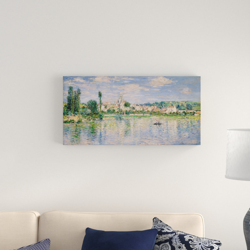 «Vetheuil in Summer» par Claude Monet - reproduction d'art sur toile, H 16 po x l 32 po x P 2 po