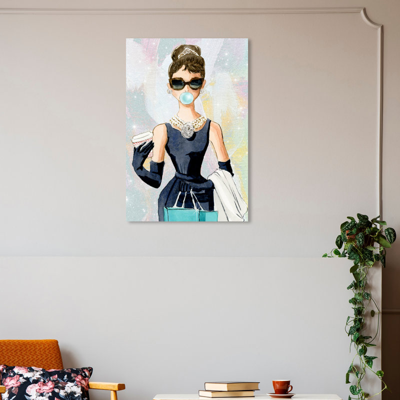 «Bubble Gum and Coffee Sparkling» par Oliver Gal - impression sur toile tendue, L 20 po x H 30 po