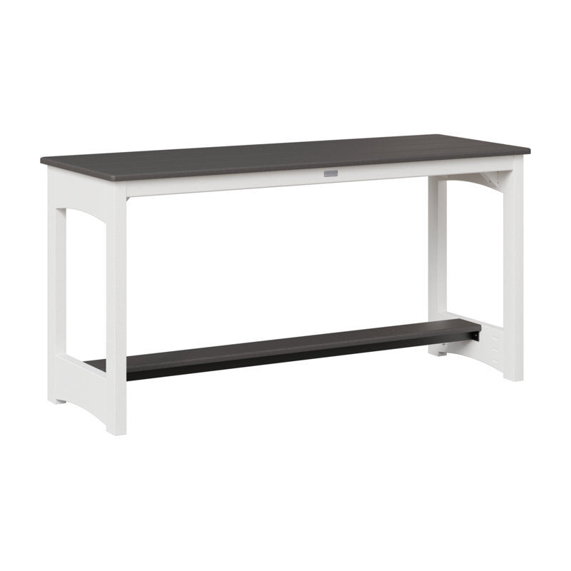 Berlin Gardens Balcony Dining Table, Smoke Gray, 30.75" H x 60" W x 22" D