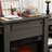 Media Console Table with Large Storage Cabinet,with 23" Fireplace Insert, for TV Up to 70'', Modern TV Media Entertaionment Stand,  Grey-1047996467