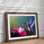 Unreal Floral Hummingbird - Framed Print-427273353-427273357