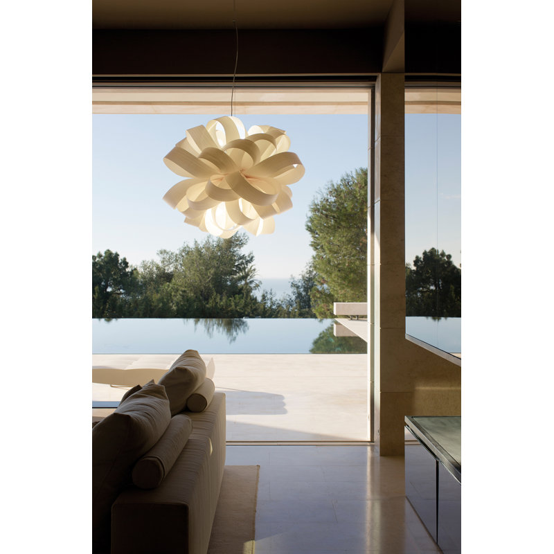Agatha 1 - Light Pendant, E26 Base, Ivory White