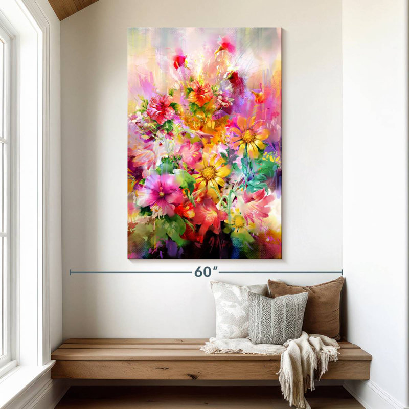 Fleurs Harnek, H 51 po x l 34 po