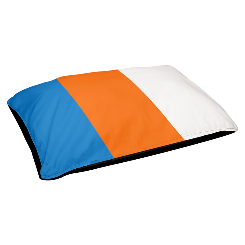 Coussin pour chien Tampa Bay, Très grand (H 17 po x l 50 po x P 40 po), Bleu / jaune / rouge-orange