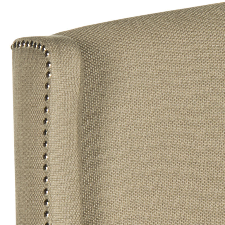 Hattiesburg Upholstered Headboard, Twin, Beige Viscose Blend