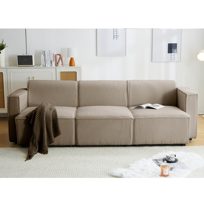 Almaan 3 Seater Sofa, Taupe Fabric
