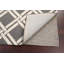 Tapis gris en laine touffeté à la main à motif géométrique