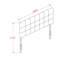 Lit tapissier double Rita avec aspect lin beige, transitionnel, H 47,35 po x l 56,85 po x P 2,87 po