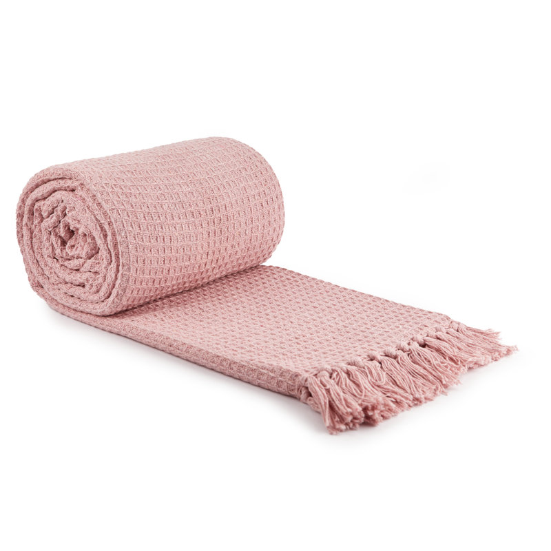 Vitela Throw Blanket, 127 x 152cm, Blush Pink