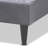 Meiya Gothard Modern And Contemporary Grey Velvet Fabric Upholstered And Dark Brown Finished Wood Queen Size Platform Bed-827027558-827027559
