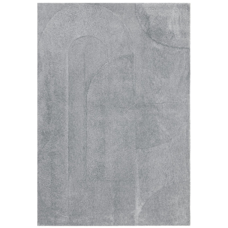 Bowery Cozy Geometric Tufted Blue Area Rug, Rectangle 200 x 290cm