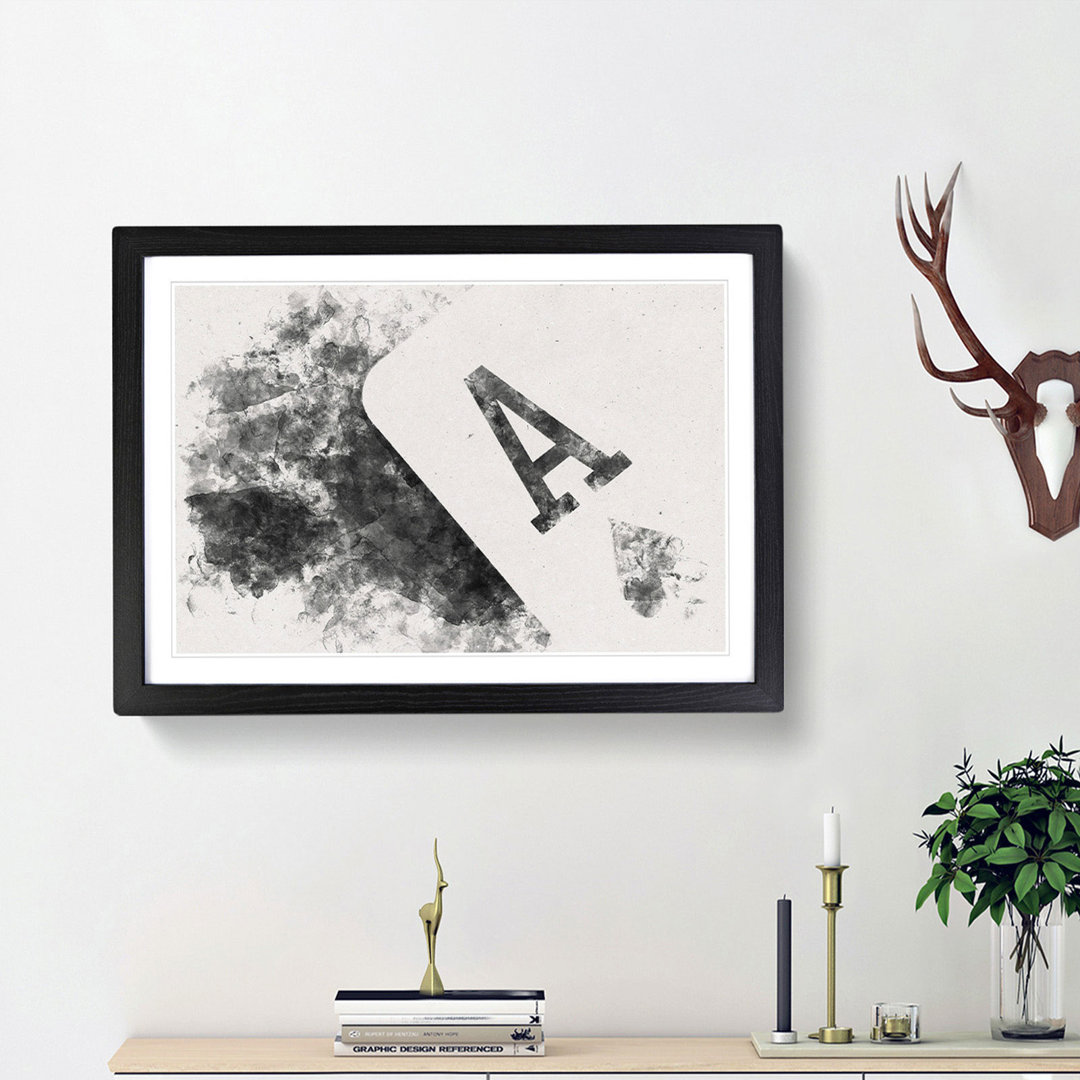 The Ace of Spades - Picture Frame Painting Print