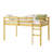 Solid Wooden, Rubber Wooden Twin Loft Bed With Ladder, Bed Platform Of Strengthened Slats, Natural-920395577-920395558