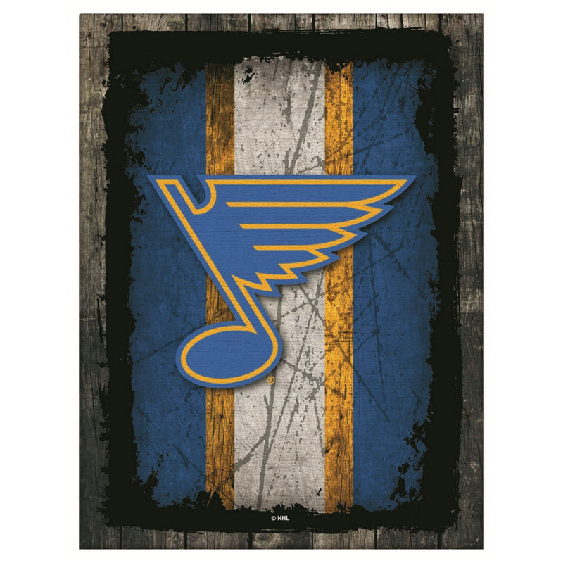 NHL Wrapped Canvas Print, St Louis Blues, 20"H x 15"W x 1"D