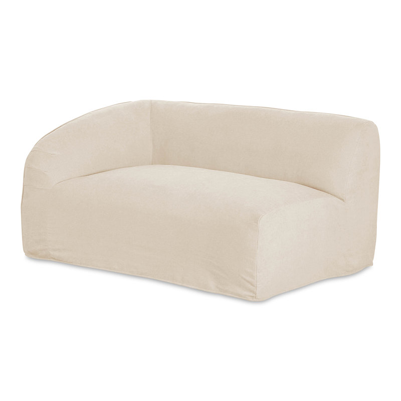 Chaise de coin Wilde, Toile crème crème