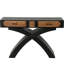 Console en frêne plaqué avec pieds croisés-2133387203
