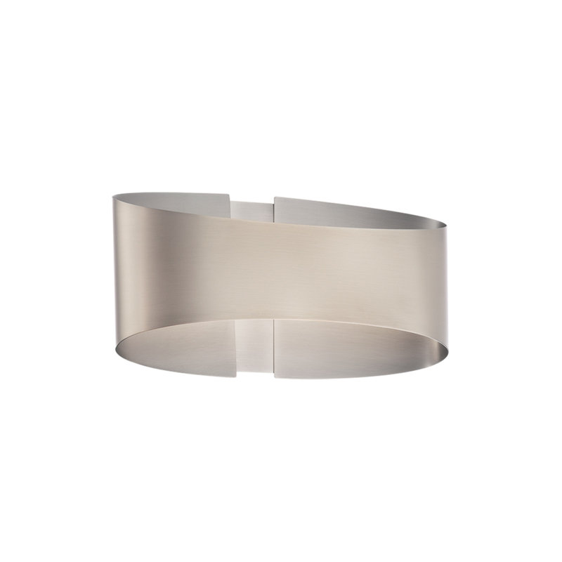 Swerve Aluminum LED Flush Mounted Sconce, Brushed Nickel
