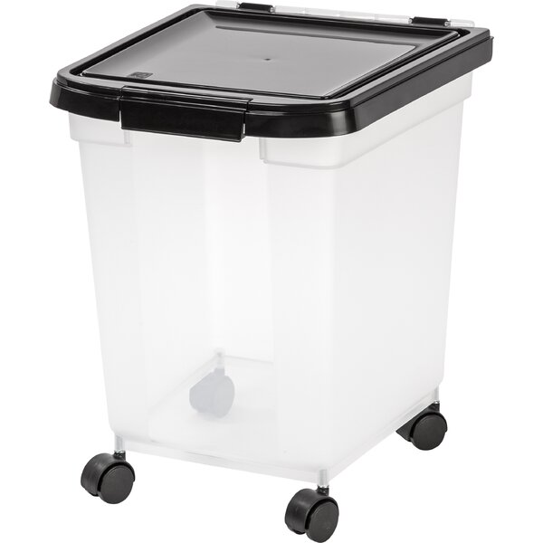 IRIS USA 12.75qt/10lbs Pet Food Container with Sealed Top, Black in 2023