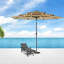 Parasol solaire kaki pour terrasse, structure en acier durable, abat-jour d'extérieur moderne
