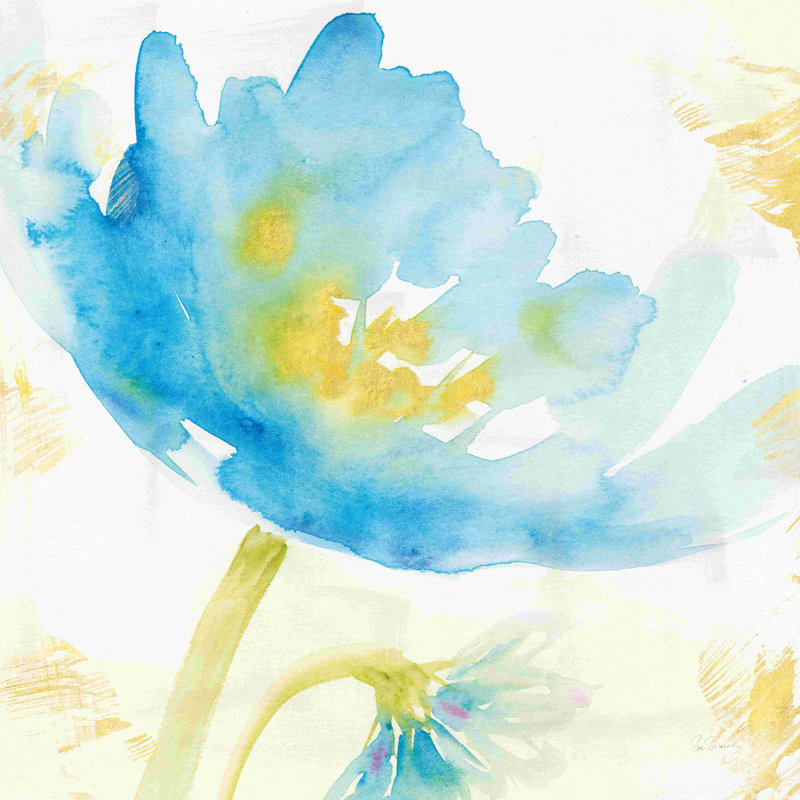 " Breeze Bloom II " by Sue Schlabach, 12" H x 12" W, No, Wrapped Canvas