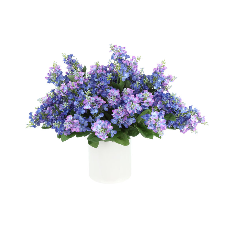 Assorted Lilacs in Fiberstone Pot, 18" H x 20" W x 20" D