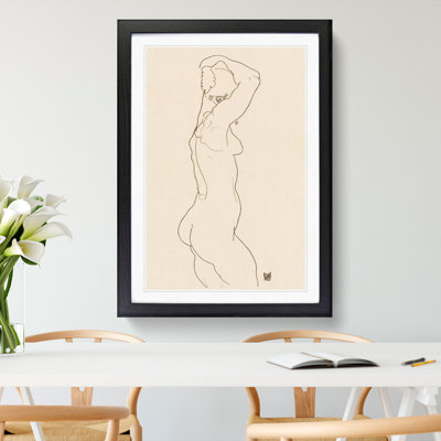 Study of a Naked Woman Vol.1 by Egon Schiele - Framed Print