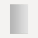 M Series Reserve Surface Mount or Recessed Frameless Medicine Cabinet with Adjustable Shelves and Lighting and Electrical Outlet