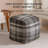 Guinda 18' Dark Brown Upholstered Pouf Ottoman-593120214