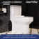 Compact ADA  Toilet  with High-Efficiency Dual Flush, Comfort Height with Upgraded Ultra-Thin Tank And Lid(Seat Included)