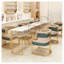 Ensemble de 2 chaises de salle à manger modernes avec cadre plaqué or et chaises d'appoint en cuir synthétique pour la cuisine et le salon