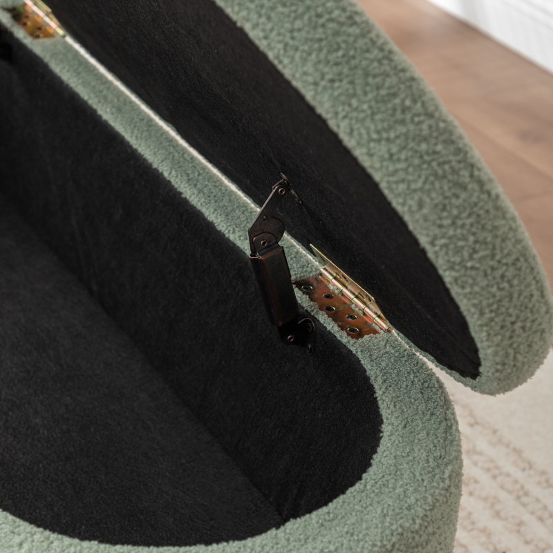 Kaybree Upholstered Storage Bench, Green