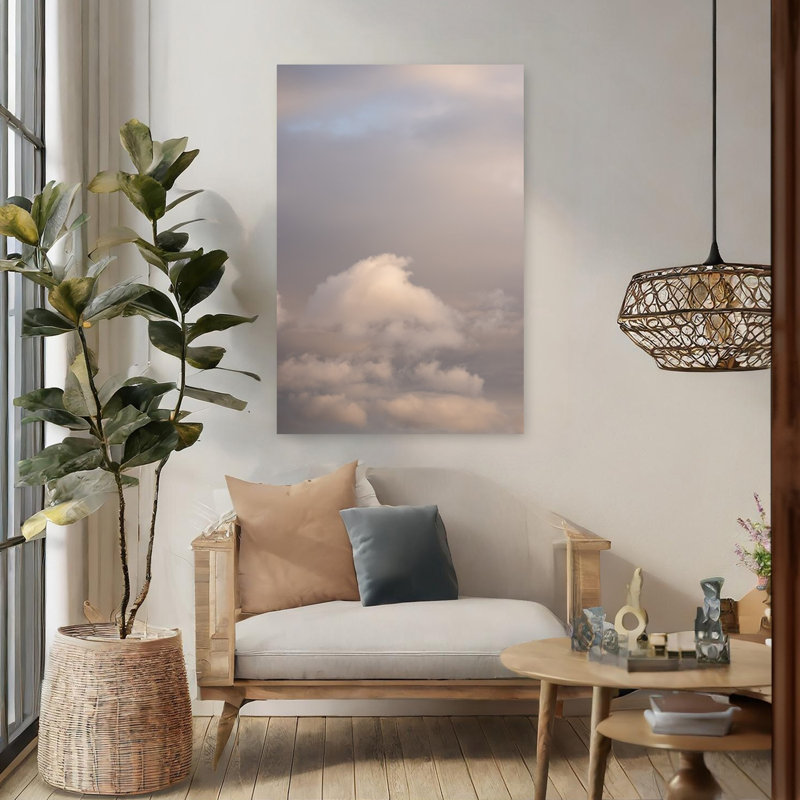 Art contemporain, paysage abstrait, paysage côtier, H 48 po x l 32 po