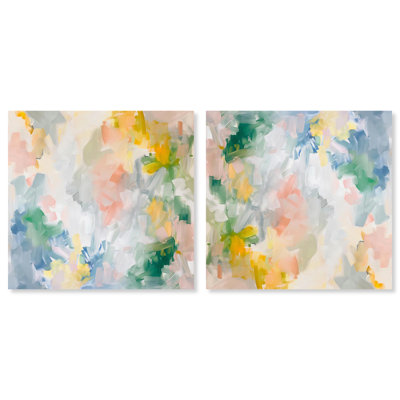 Ensemble Estatico II sur toile Bright Modern par Art Remedy