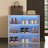 Shoe Storage Box, Wooden Stackable Shoe Box With Glass Door, Shoe Organizer Storage Box With RGB Led Light, Shoe Storage Bin For Display Sneakers-1542627725