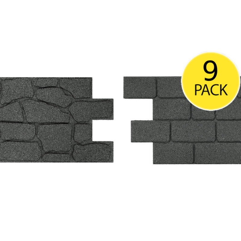 Pavé de brique SmartLoc 12 x 24 po GroundSmart (9), Gris foncé