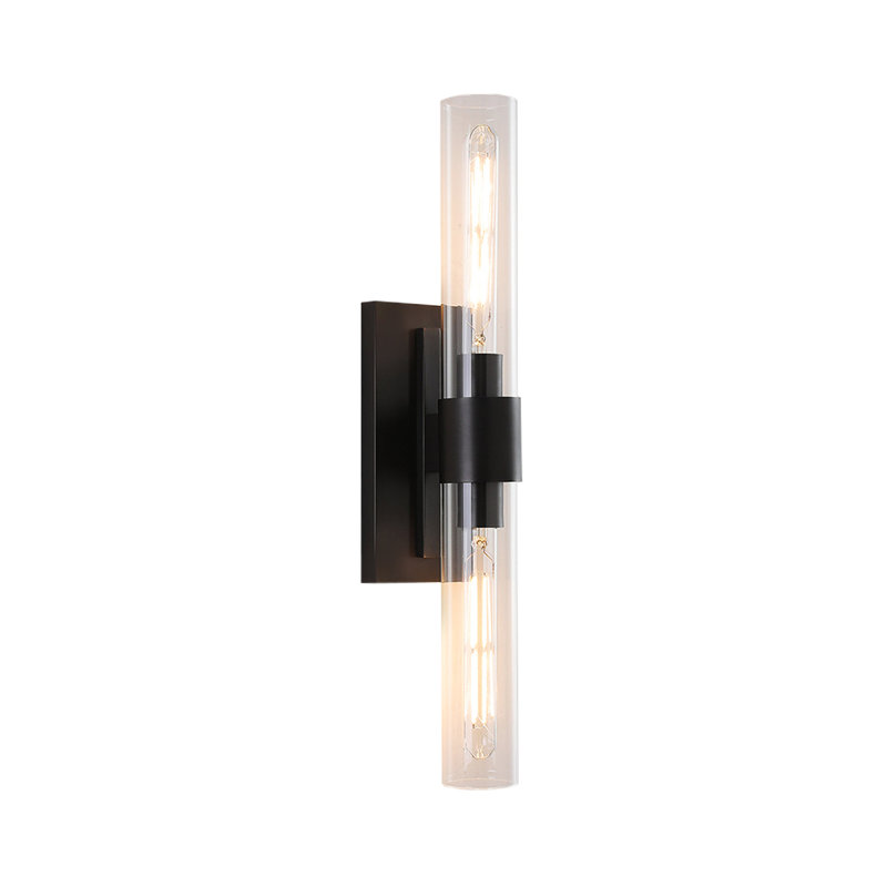 Appliques murales de meuble-lavabo de 23,9 po Adamson, Noir mat