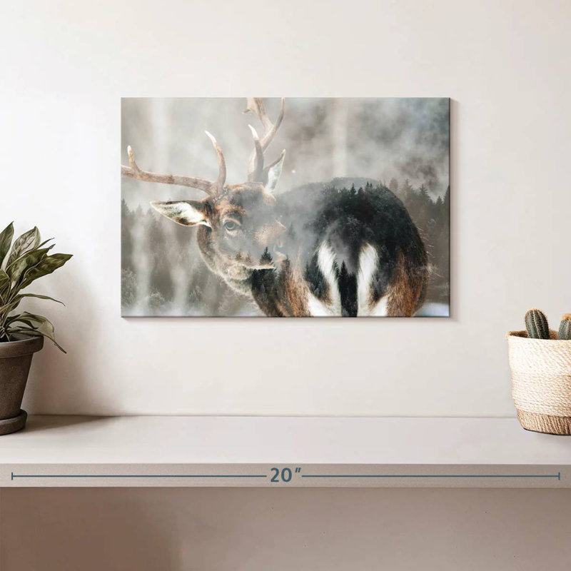 Cerf Brampt Winter Forest, H 8 po x l 12 po