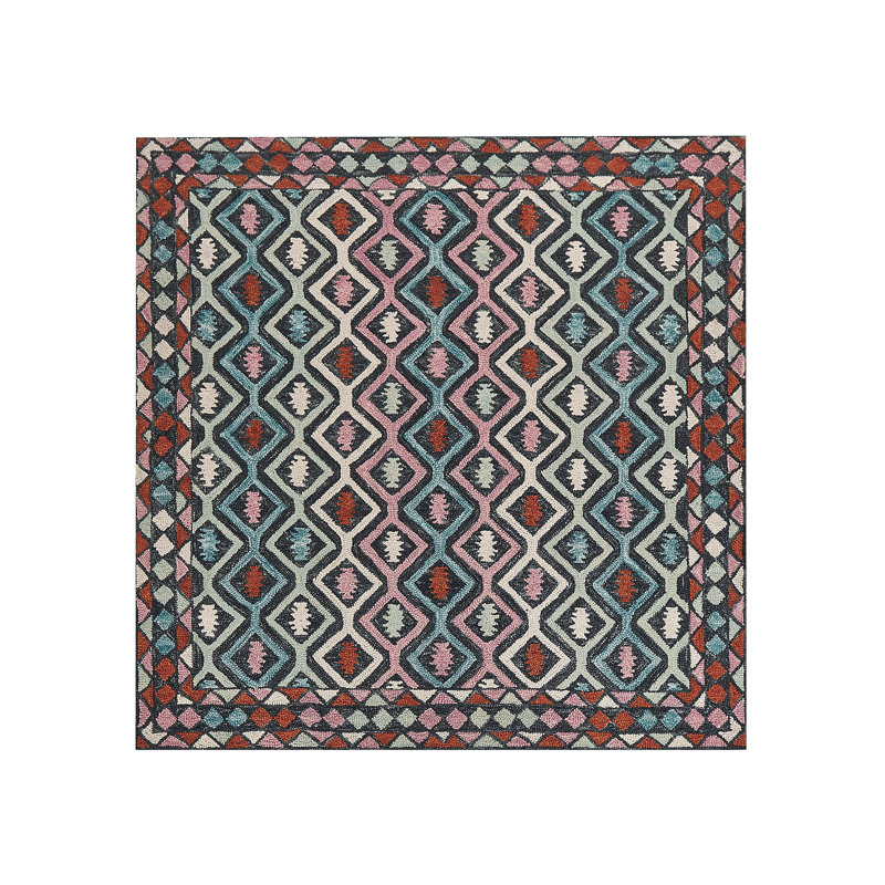 Scaggsville Geometric Wool Hand Woven Area Rug, Square 200 x 200cm