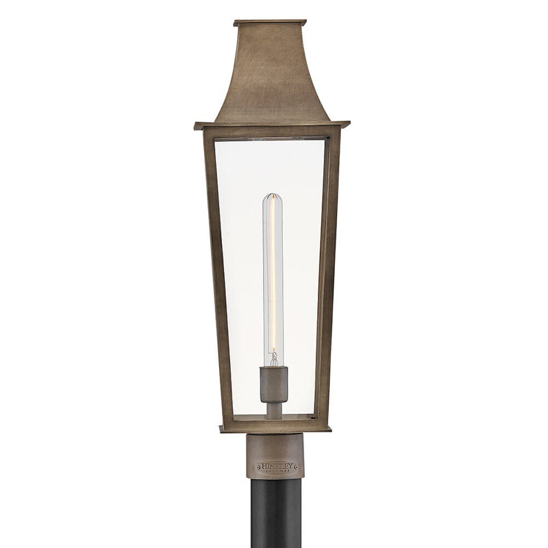 Georgetown 1 - Light Pier Mount Lantern, Burnished Bronze