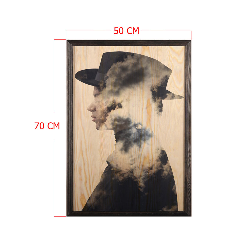 Anonymous - Single Picture Frame Painting on Wood, 70cm H x 50cm W x 1.5cm D