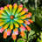 41"H Red And Green Garden Metal Flower Garden Stake-139985855