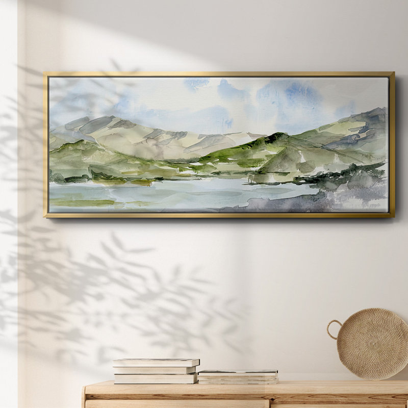 Serene Mountains I - toile encadrée, H 20 po x l 50 po