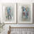 Rain Shadow I - Abstract Figures In Blue Wall Art, Matted and Framed Under Acrylic Glass, Set of 2, Large Living Room Wall Art-162534080-162536763-162534106